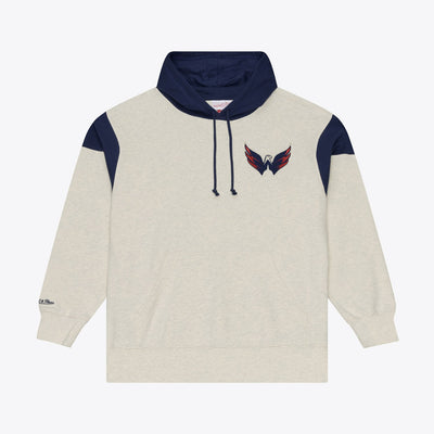 Mitchell & Ness Washington Capitals Cream Retro Roots French Terry Hoodie