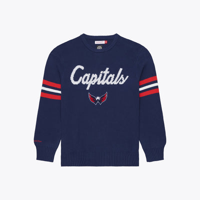 Mitchell & Ness Washington Capitals Navy Head Coach Sweater