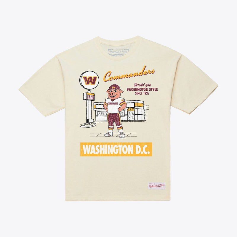 Mitchell & Ness Washington Commanders Cream Deli T-Shirt
