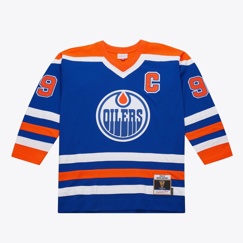 Mitchell & Ness Wayne Gretzky Edmonton Oilers 1986-87 Royal Power Play Player Jersey