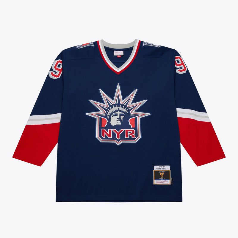 Mitchell & Ness Wayne Gretzky New York Rangers 1996-97 Navy Power Play Player Jersey
