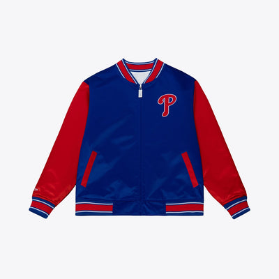 Mitchell & Ness Philadelphia Phillies Royal/White 2026 MLB All-Star Game Reversible Stain Full-Zip Jacket