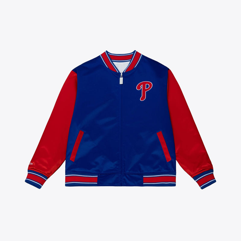 Mitchell & Ness Philadelphia Phillies Royal/White 2026 MLB All-Star Game Reversible Satin Full-Zip Jacket