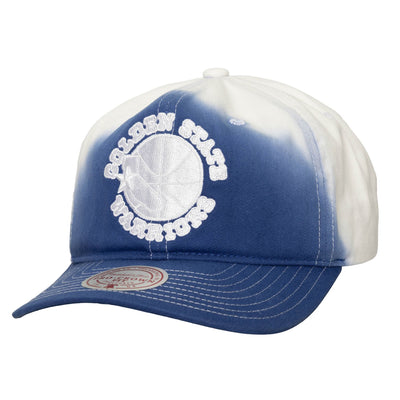 Golden State Warriors Mitchell & Ness Dip Dye Pro Crown Adjustable Hat - Blue/White