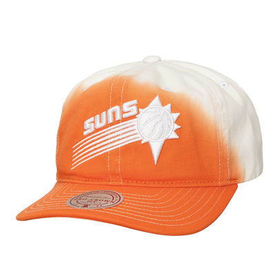 Phoenix Suns Mitchell & Ness Dip Dye Pro Crown Adjustable Hat - Orange/White
