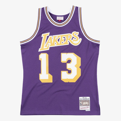 Mitchell & Ness Wilt Chamberlain Los Angeles Lakers 1971-72 Purple Swingman Player Jersey