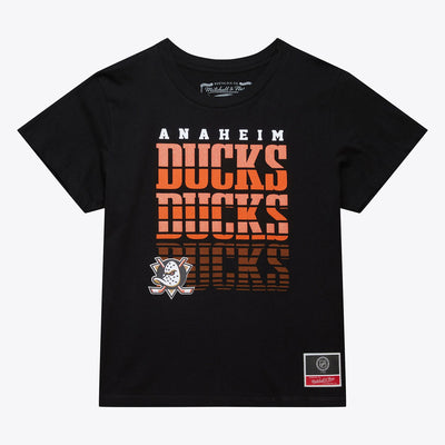 Mitchell & Ness Women's Anaheim Ducks Black Fade Away T-Shirt
