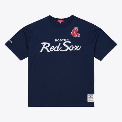 Mitchell & Ness Women's Boston Red Sox Navy Head Coach T-Shirt