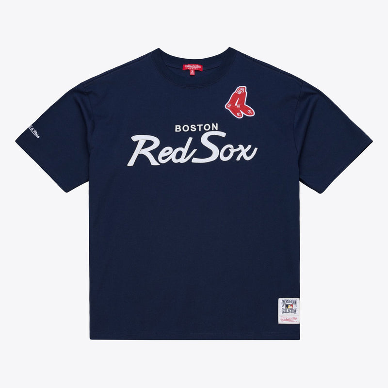 Mitchell & Ness Women's Boston Red Sox Navy Head Coach T-Shirt
