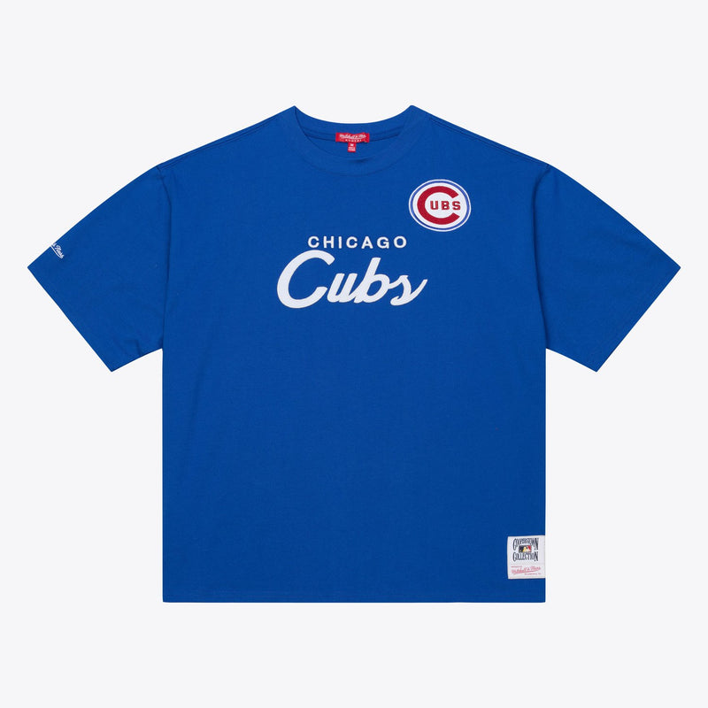 Mitchell & Ness Women's Chicago Cubs Royal Head Coach T-Shirt