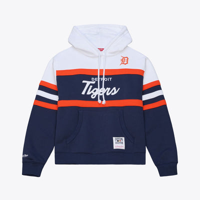 Mitchell & Ness Women's Detroit Tigers Navy Head Coach Hoodie
