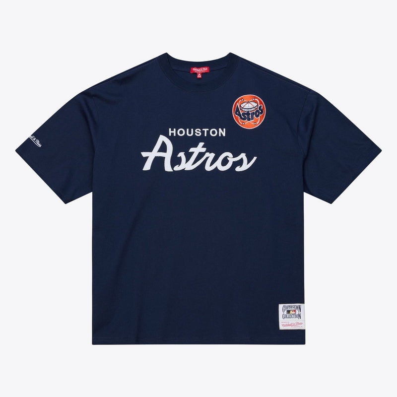 Mitchell & Ness Women's Houston Astros Navy Head Coach T-Shirt