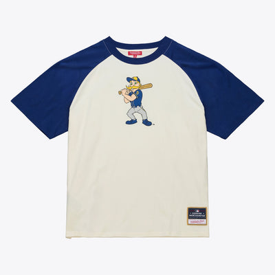 Mitchell & Ness Women's Milwaukee Brewers Cream Boyfriend Raglan T-Shirt