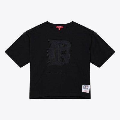 Detroit Tigers Mitchell & Ness Women's Cooperstown Collection Phantom Cropped T-Shirt - Black