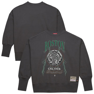 Boston Celtics Mitchell & Ness Women's Hardwood Classics Lightweight Pullover Sweatshirt - Charcoal