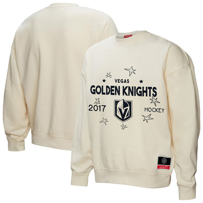 Vegas Golden Knights Mitchell & Ness Women's Logo 3.0 Pullover Sweatshirt - Cream