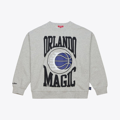 Orlando Magic Mitchell & Ness Women's 3.0 Logo Lightweight Sweatshirt - Heather Gray