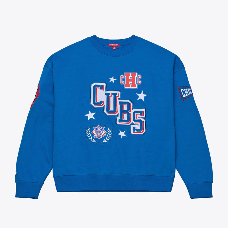 Chicago Cubs Mitchell & Ness Women's Pep Rally Sweatshirt - Royal