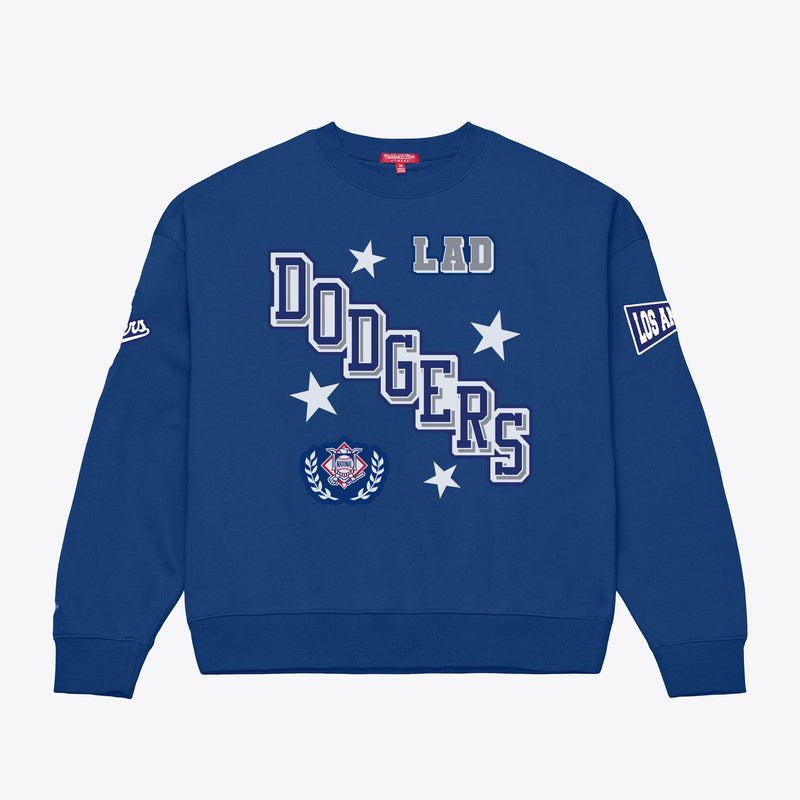 Los Angeles Dodgers Mitchell & Ness Women's Pep Rally Sweatshirt - Royal