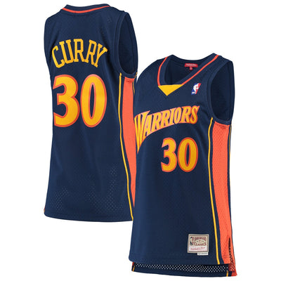 Stephen Curry Golden State Warriors Mitchell & Ness Women's 2009-10 Hardwood Classics Swingman Jersey - Navy