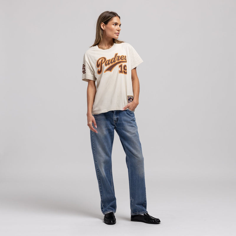 Tony Gwynn San Diego Padres Mitchell & Ness Women's Cooperstown Name & Number Throwback T-Shirt - Natural