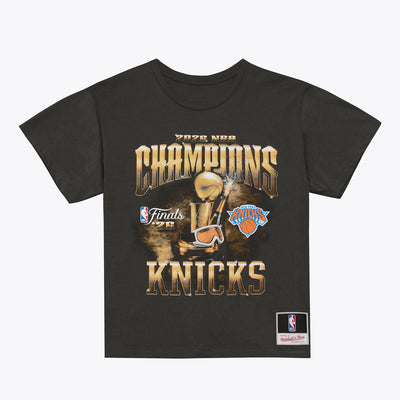 Mitchell & Ness Women's New York Knicks Black 2026 NBA Finals Champions Boxy T-Shirt