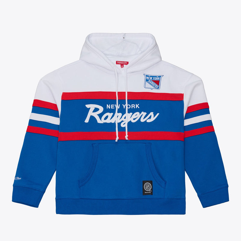 Mitchell & Ness Women's New York Rangers Blue Head Coach Hoodie