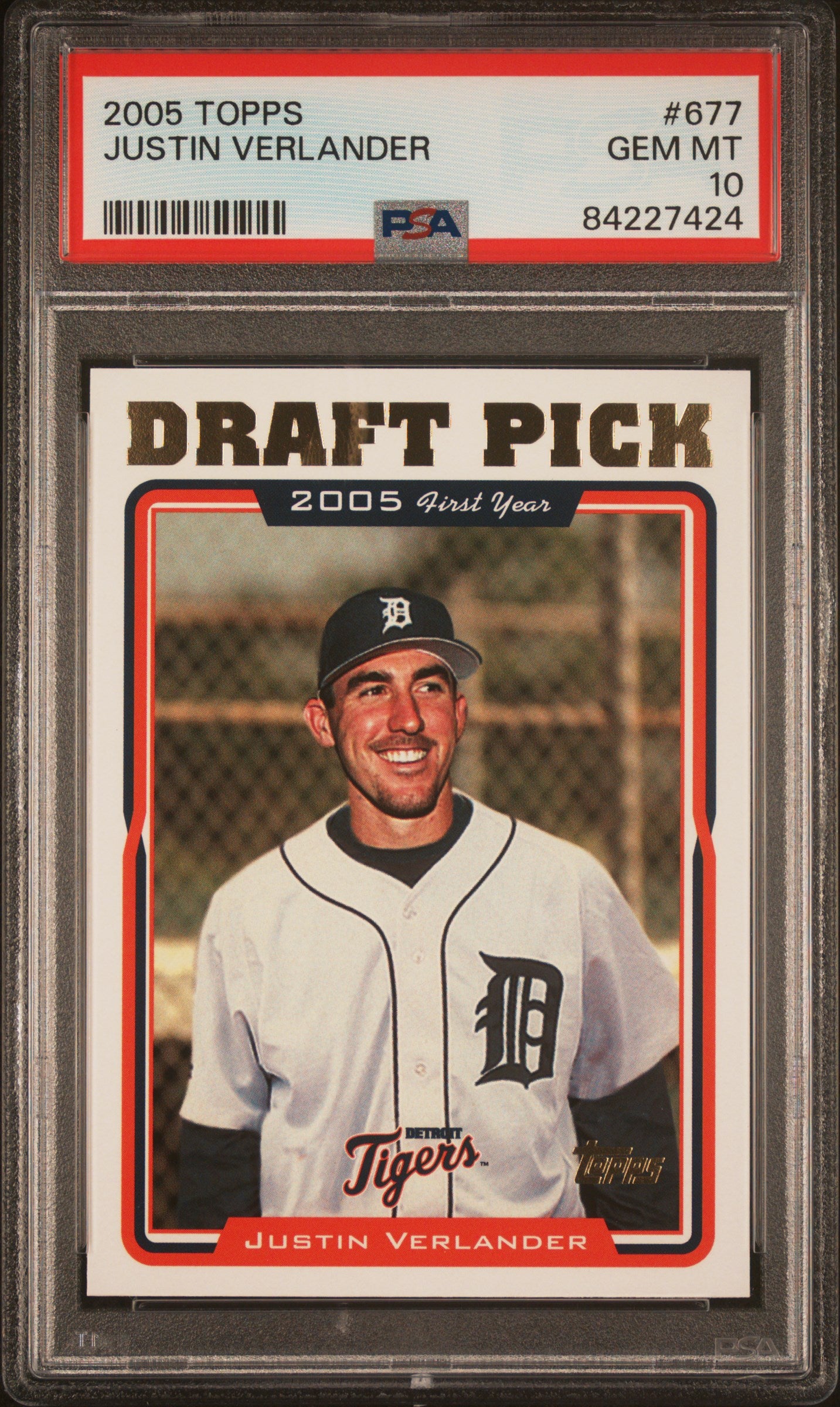 2005 Topps Justin Verlander #677 PSA 10