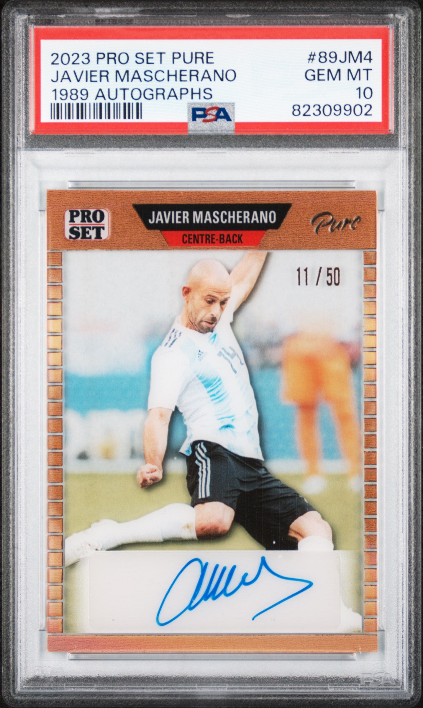 2023 Leaf Pro Set Pure 1989 Autographs #89JM4 Javier Mascherano PSA 10