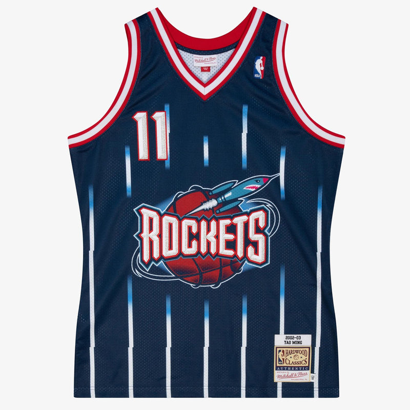 Mitchell & Ness Yao Ming Houston Rockets 2002-03 Navy Authentic Player Jersey