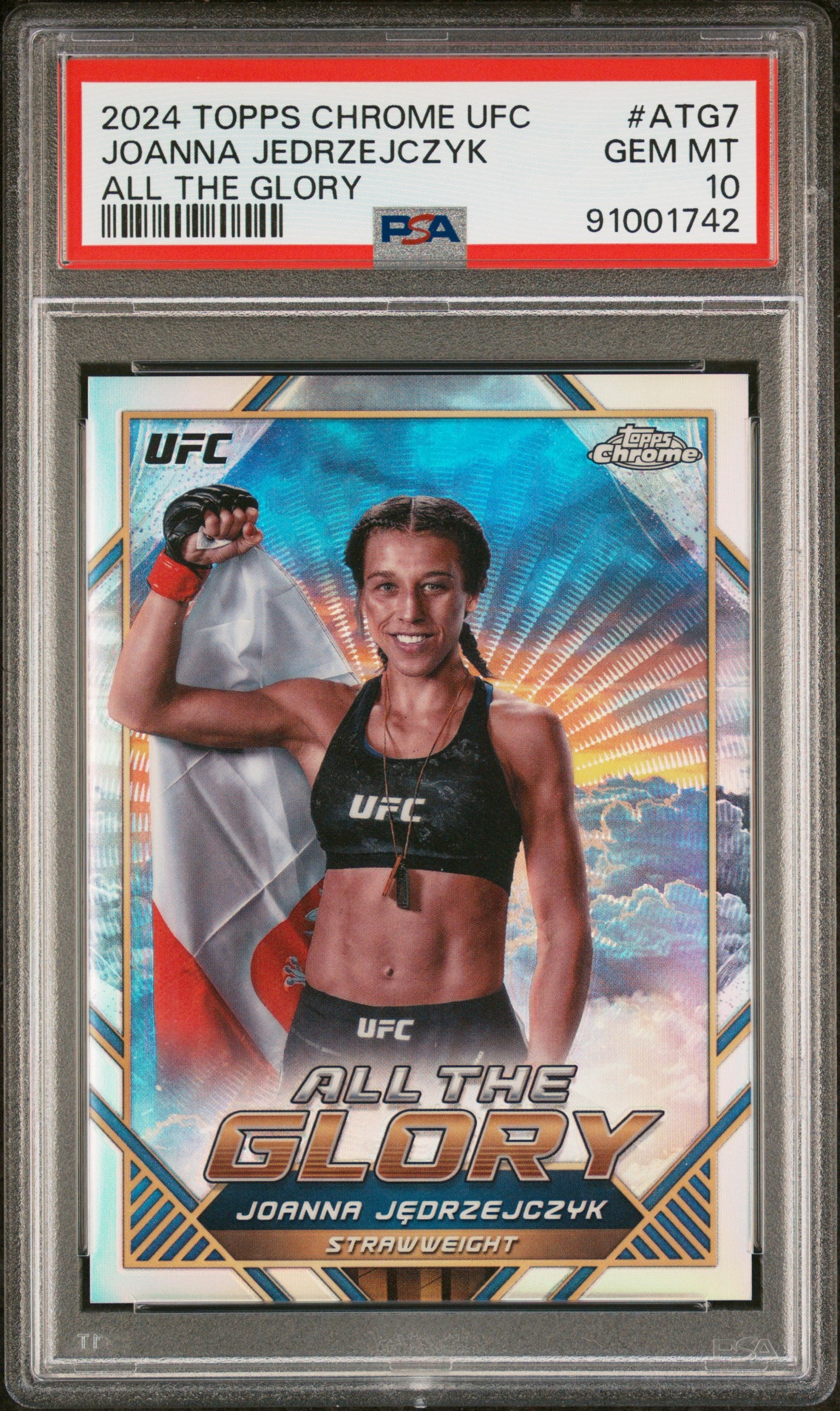 2024 Topps Chrome UFC All the Glory Joanna Jedrzejczyk #ATG7 PSA 10